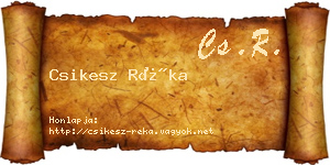 Csikesz Réka névjegykártya